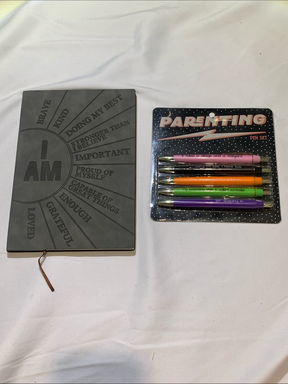 I AM Embossed Grey Journal & Pen Set